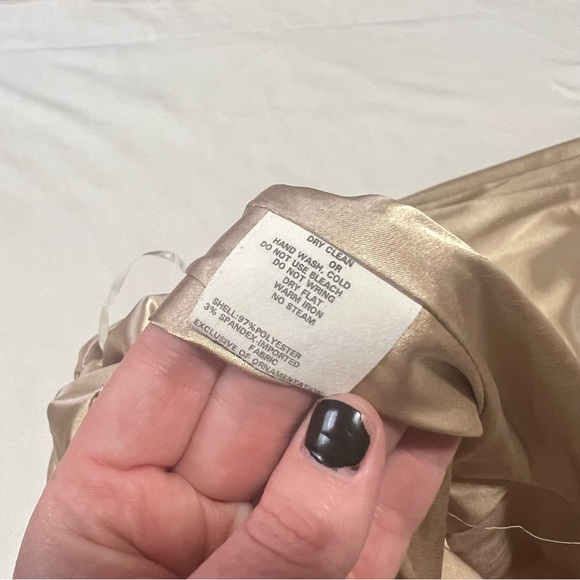 Jessica McClintock size 12 gold evening gown dress formal champagne - Picture 4 of 9